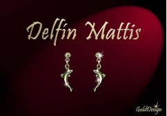Delfín Mattis - náušnice zlacené
